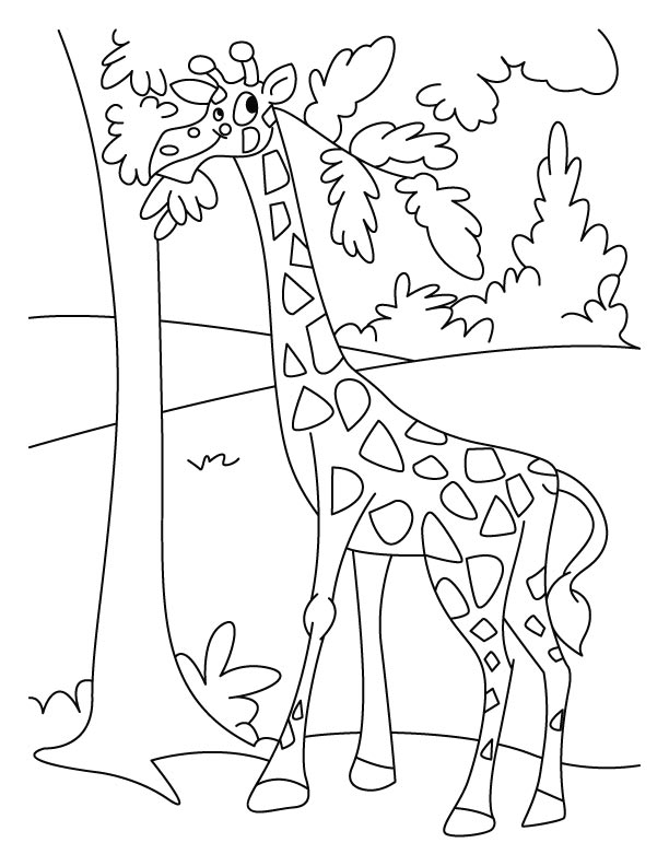 Kolorowanka z Żyrafą - Rozwijaj Wyobraźnię Dziecka kolorowanka do druku